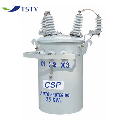 오일 충전 트랜스포머 -보증 60Hz 23kV 230V / 460V 50kVA 단일 단계 전구 장착 트랜스포머